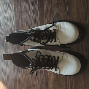 Dr. Martin's Kids White and Black Boots